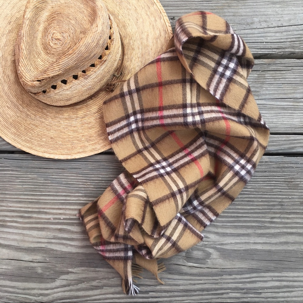Plaid Lambswool Fringed Scarf